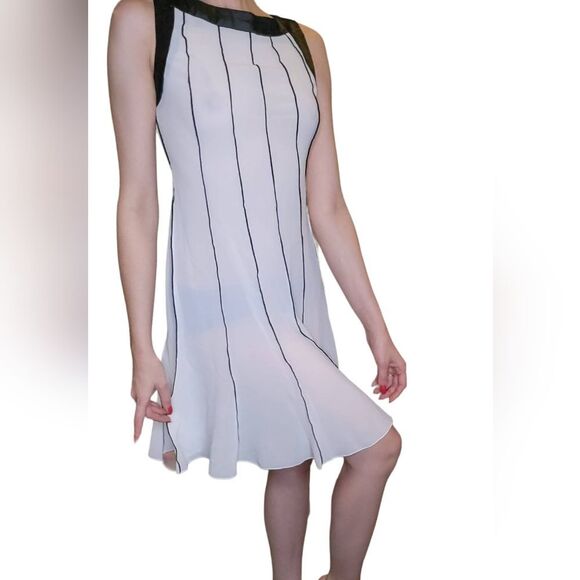 Vintage Sandra Darren Flapper-esque Mini Dress- Size 6 - Picture 5 of 8